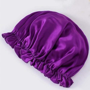 ໂຮງງານຜະລິດ wholesale double layer silk hair bonnet custom sleep hair bonnets pink