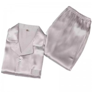 дамски луксозни пижами от коприна на едро n от две части 100 чиста черница копринени комплекти златни