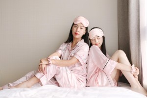 Mother and daughter custom design sleepwear