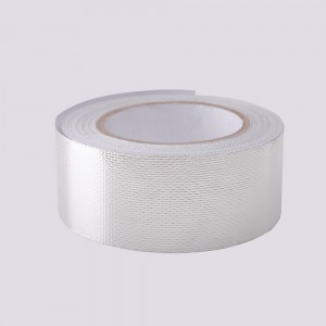 ຜ້າເສັ້ນໄຍແກ້ວອາລູມິນຽມ foil tape Seal Pipe Insulation Tear Resistance Metal Repair
