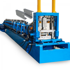 CZ Purlin Roll Forming Machine Otomatis C Purlin Forming Machine Z Steel Frame Nggawe Mesin