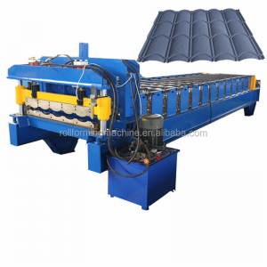 Rollformmaschine für glasierte Fliesen, Maschine zur Herstellung von Metalldachziegeln für Baustoffmaschinen