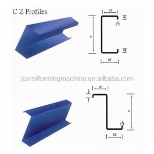 Հիմնական հզորություն 22KW CZ Purlin Roll Forming Machine Արագ փոփոխվող Բարձր ամրություն