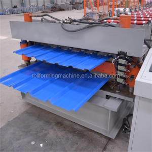 Roof Panel Making Machine Roof Wall Sheet Paghimo Machine Dobleng Layer Glaze Steel Tile Roofing Sheet Paghimo Machine