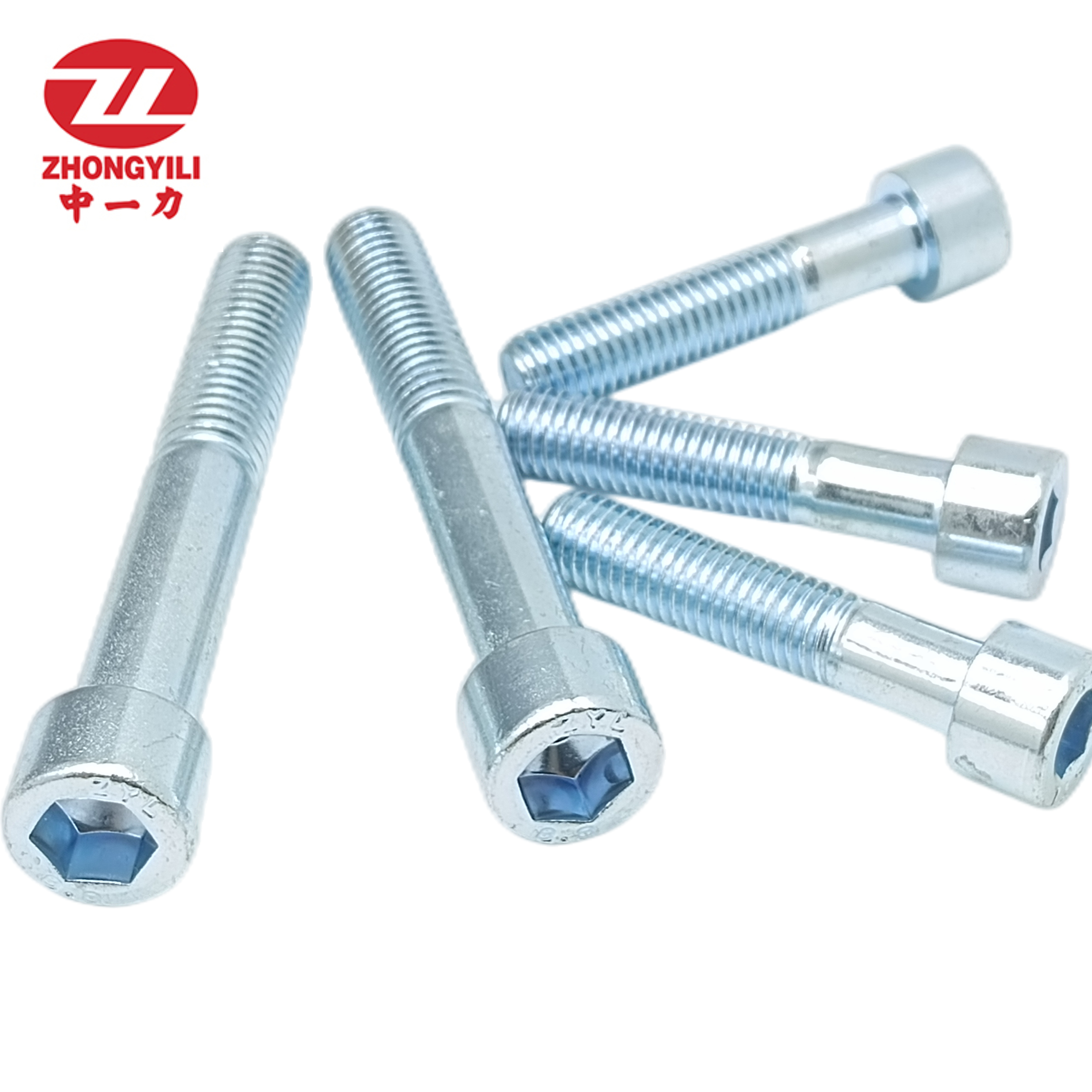 Zinc plated hex socket bolts screws yakazara nhevedzano