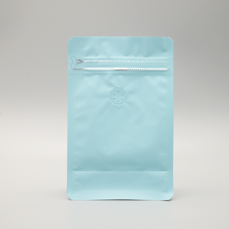 Tiffany Blue Air Valve Kremailera aluminiozko papera Tea Kafe Babarrun paketerako
