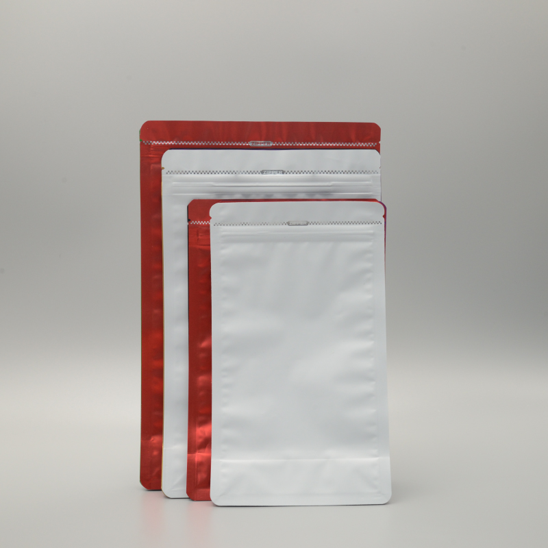 Beg kunci zip kertas kraf tersuai dengan beg berdiri makanan tingkap sisi