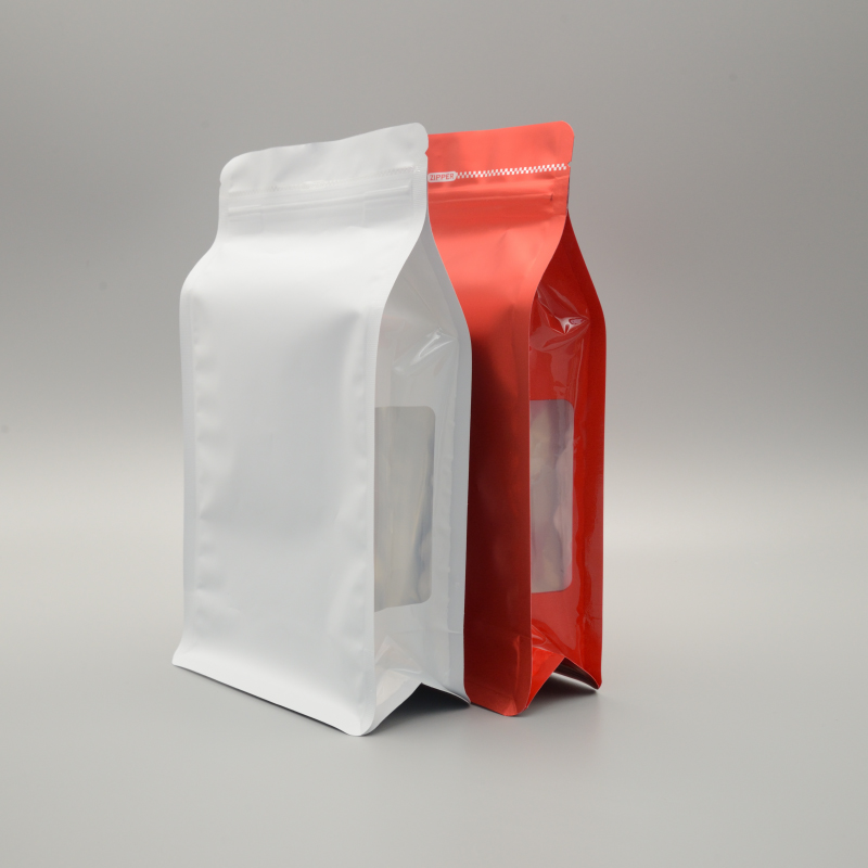 Zakázková papírová taška na zip s bočním oknem na jídlo