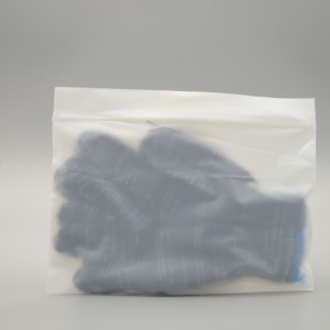 Bolsa compostable con cremallera transparente sellable, estilo minimalista, embalaje de ropa biodegradable