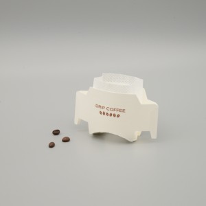 Food grade O-formet non-woven kaffepose med hengende ører