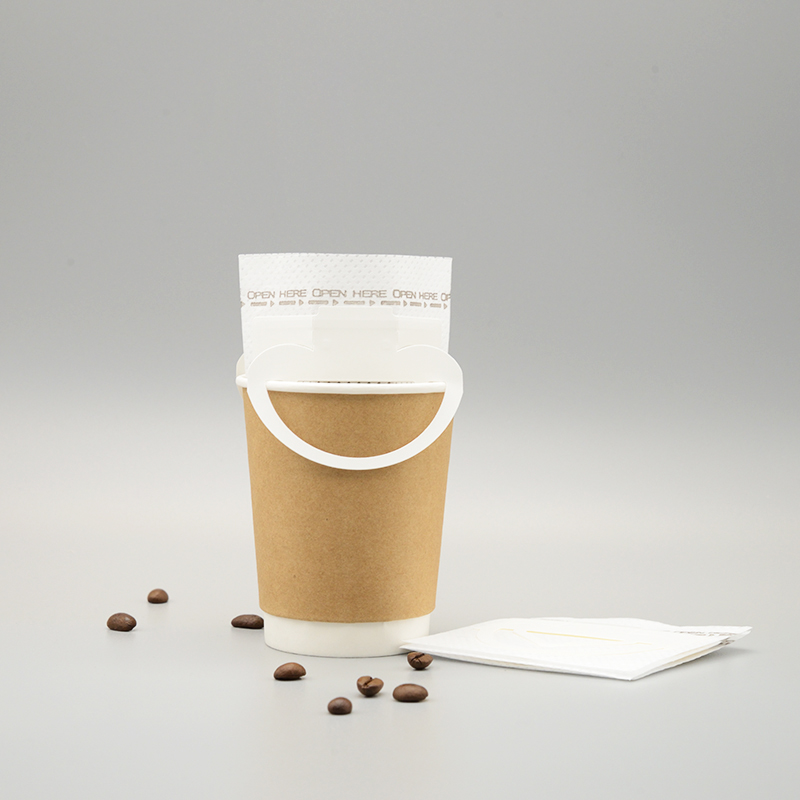 22D hjerteformet ikke-vevd kaffepose med hengende ører Utvalgt bilde