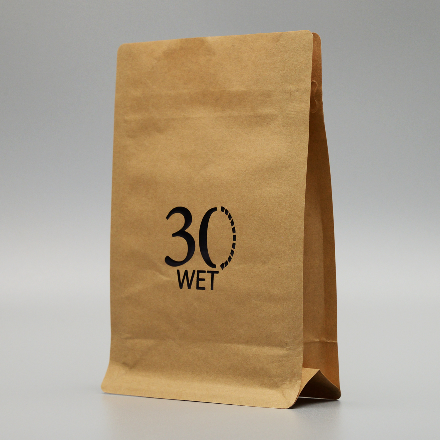 Персонализиран печат Пълна компостируема кафява занаятчийска хартия Празна торбичка за чай с цип