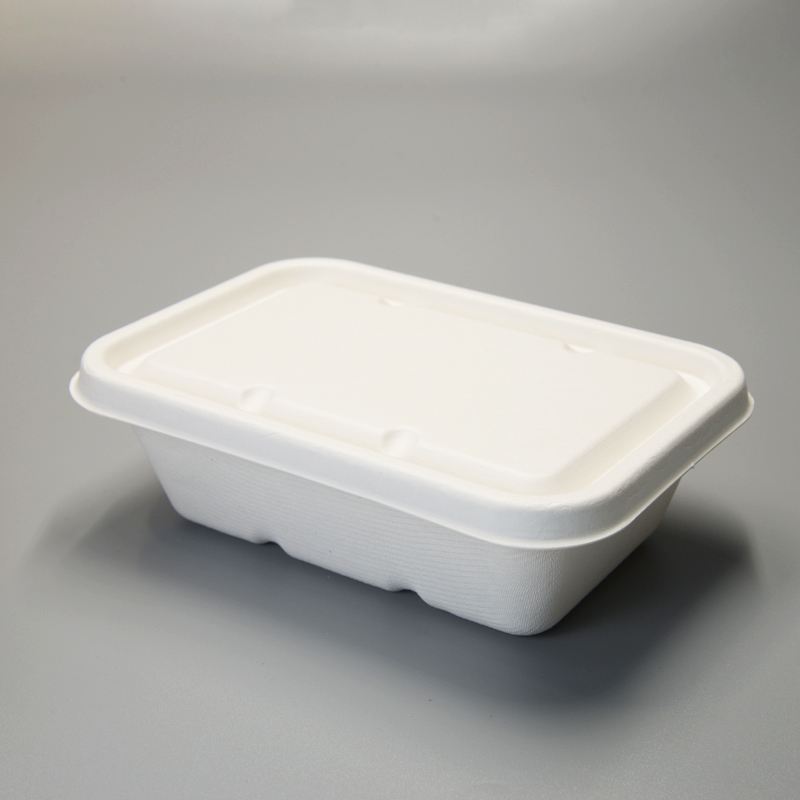 Kotak Makan Tengah Hari Tebu Kompos Pakai dengan Penutup Penutup