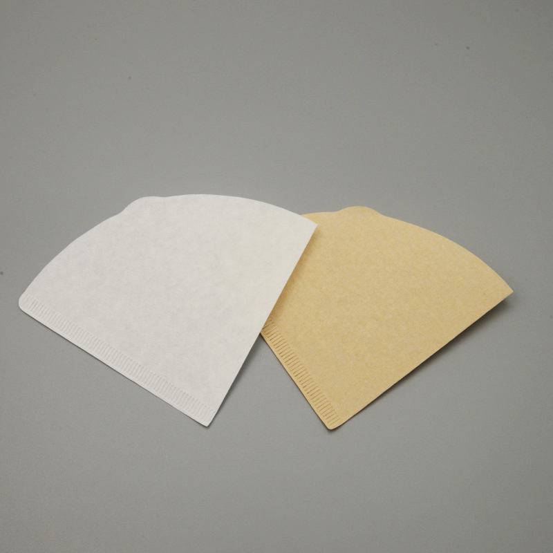 Kavni filtrirni papir iz belega stožca iz surovega lesa za enkratno uporabo