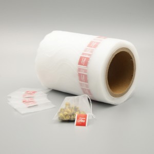 Omvendt nylon mesh sammenleggbar tepose med merkelapp