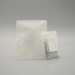 Hvit PLA håndverkspose bærbar hengende øredrypp kaffefilterpose ytre emballasje