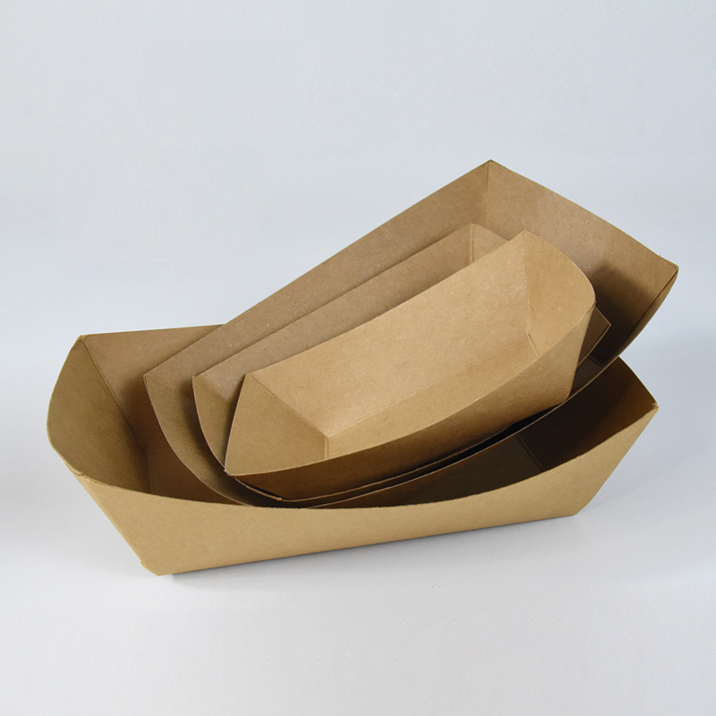 Փաթեթավորեք թղթե սննդի նավակներ, մեկանգամյա օգտագործման զամբյուղներ