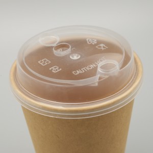 Սննդի պլաստմասսա PP նյութի միանգամյա օգտագործման Ներարկման ձևավորված PP թափանցիկ կափարիչներ կաթով թեյի կոլայի համար