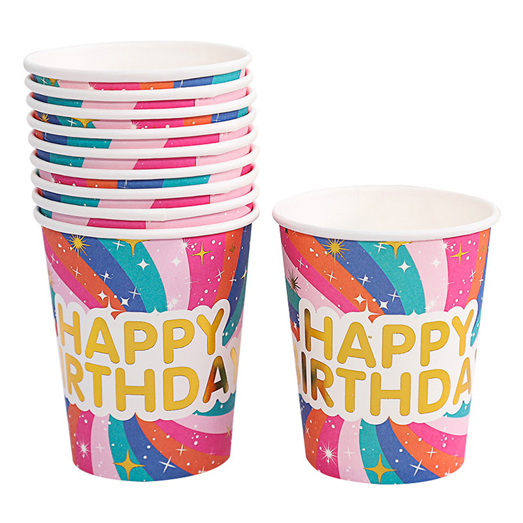 Paper cup para sa Christmas party bamboo pulp double-layer thickened disposable paper cup