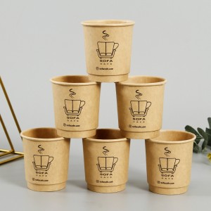 Thicken paper milk tea customizable packaging cups disposable coffee cup
