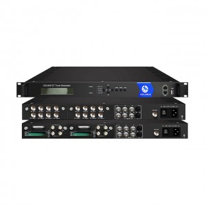 8-kanavainen DVB-C/DVB-S/DVB-S2 ASI IP QAM -modulaattori Mux&Scr:llä COL5441CT