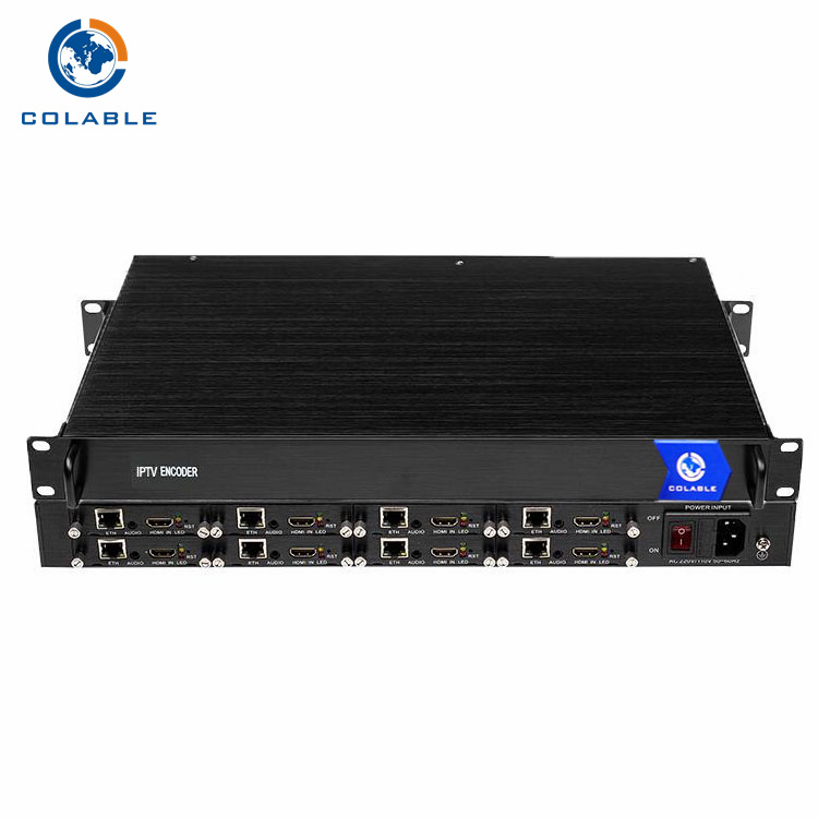 8-kanałowy koder transmisji strumieniowej HD RTMP SRT Mpeg4/H.264 IPTV COL8108H