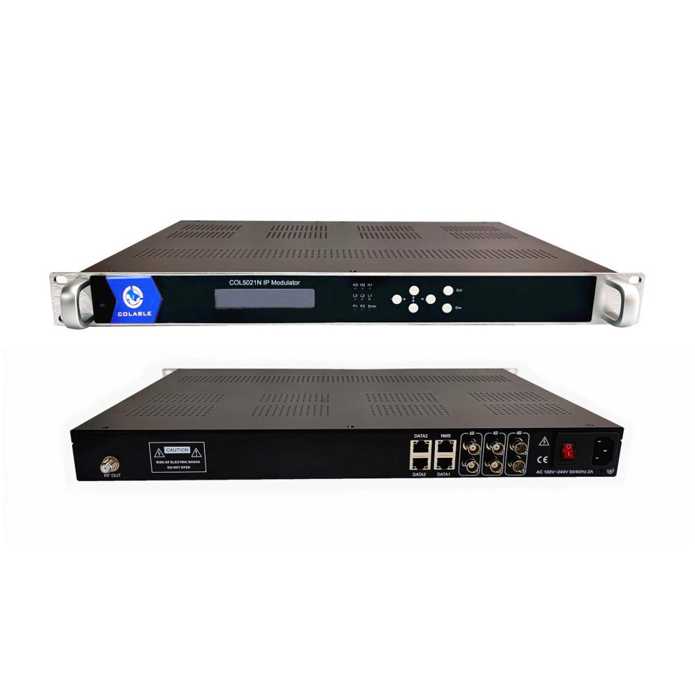16 dalam 1 IP ke DVB-C ATSC ISDB-T DVB-T IP ke RF Modulator COL5021N