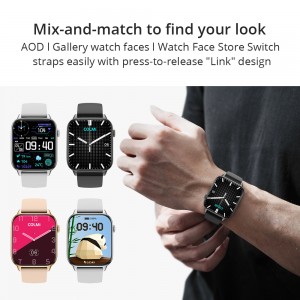 COLMI C60 Smartwatch 1.9 ″ HD экрани Bluetooth бо занги IP67 Watch Smart Watch ба обногузар