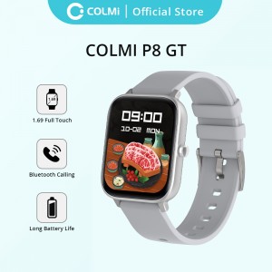 COLMI P8 GT Smartwatch 1.69 inch Sikirini Yakazara Bluetooth Inodaidza Moyo Mwero Kurara Monitor Smart Watch