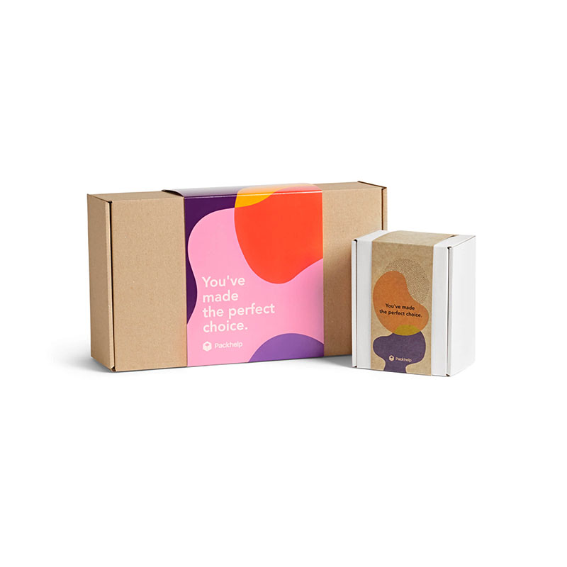 Maniche di imballaggio per scatole di abbigliamento in carta ecologiche di marca personalizzata