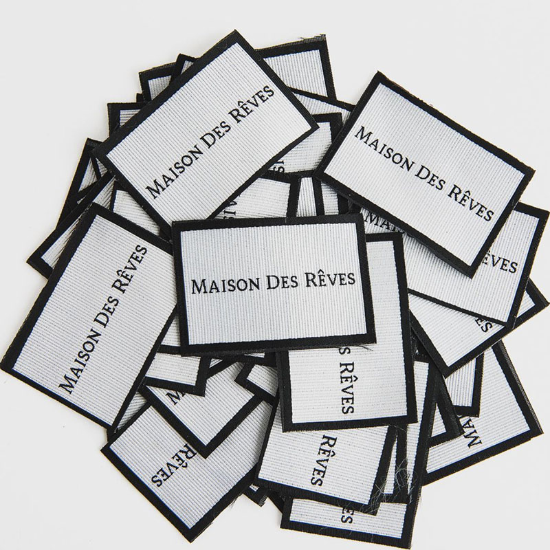 Custom Polyester Satin Woven Labels For Bags Garment Shoes Hats Etc.