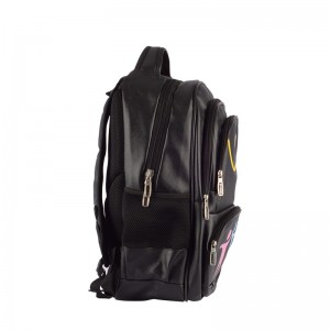 Large size unisex synthetic leather sportswear backpack