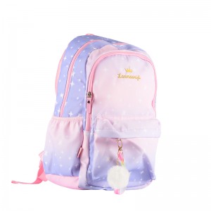 Korean white fashion polyester fabric backpack for junior high school girls