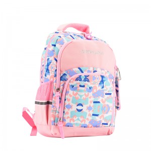 New polyester fabric Korean white large capacity schoolbag for middle and high school girls