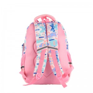 New polyester fabric Korean white large capacity schoolbag for middle and high school girls