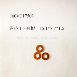 Injecteur à rampe commune cuivre F00VC17503, 15.1*7.7*1.5 et rondelle F00VC17504, 15.1*7.7*2.1