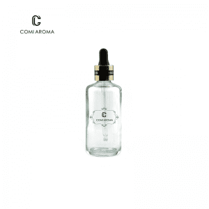 100ml Clear Cosmetic Glass Bottle with Dropper Cap