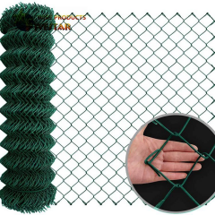 Hàng rào liên kết chuỗi mạ kẽm / PVC tráng kẽm nhúng nóng cho sân vườn