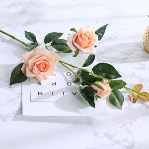 Silk Roses Artificial Flowers Fake floral Bouquet For Home Wedding Living Room Table Centerpieces Decor