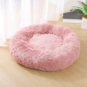 Super Soft Pet Bed Kennel Dog Round Cat Winter Warm Sleeping Bag Long Plush Puppy Cushion Mat Portable Cat Supplies