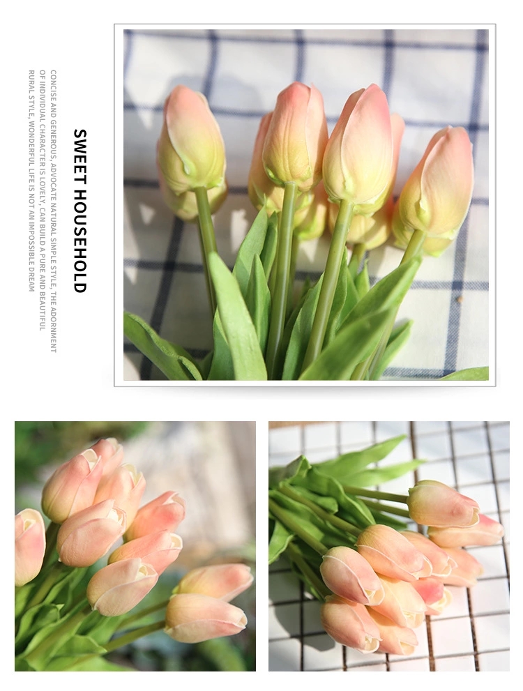 Real Touch Preserved fake plastic artificial tulip flowers  (9)