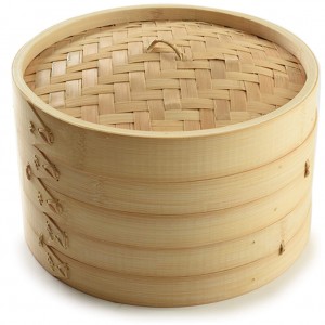 Bamboo Steamer – Mini Bamboo Steamer, Dim Sum Steamer – 3 Inches – Eco-Friendly, Biodegradable