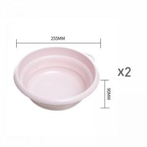 Portable Foldable Washbasin Handles Dish Pan Plastic Washbasin Travel silicone collapsible Washbowl for Baby Bath Basin