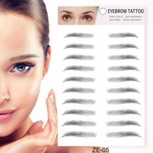 Women Popular New Designs Eyebrow Tattoo 4D Sticker