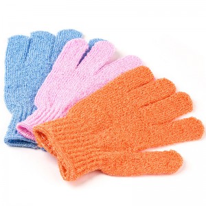 Hot sale exfoliating wash skin spa massage body shower bath gloves