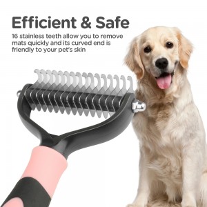 Pet Products Open Knot Hair Double-Sided 16+16 Teeth Pet Grooming Dematting Comb