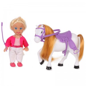 Eco-Friendly Vinyl Baby Doll Model Toys with Horse Doll play set for Sales