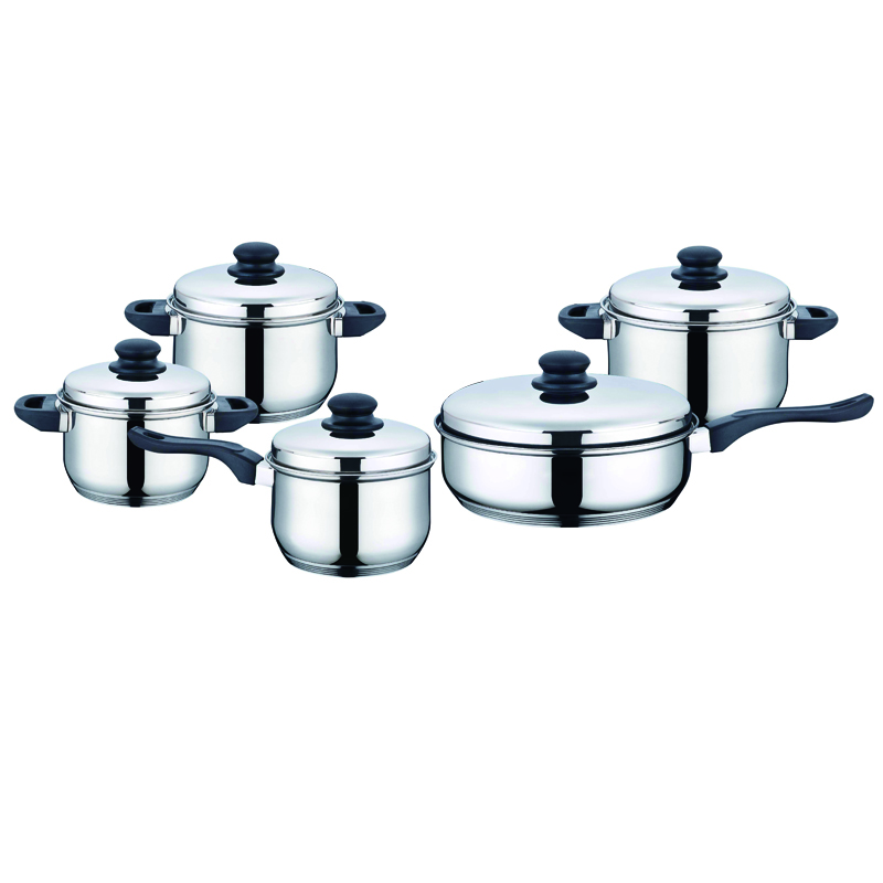 New technology 12 PCS Stainless Steel Cookware Set Bakelite Knob Featured Image
