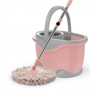 Household Floor Cleaning Plastic 360 Spin Adjustable Microfiber Spin Bucket Flat Mop Kit With Wheels