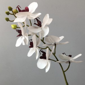 New wedding home decorative flower white fake silk Phalaenopsis orchids flower 3D Print real touch latex artificial orchids